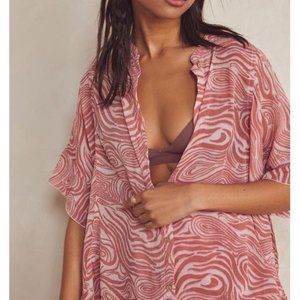 Free People Night Visions Sleep Shirt, Size Small